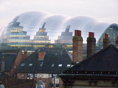 Glass architecture building