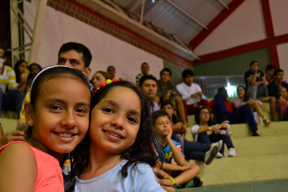 Smiling happy children joy