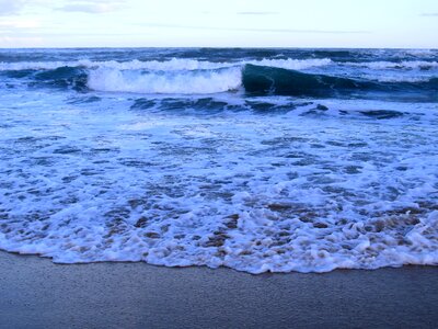 Waves evening beach
