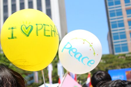 White i love the peace congratulations