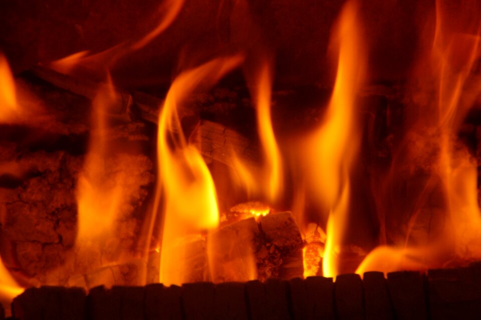 Burn warm wood photo