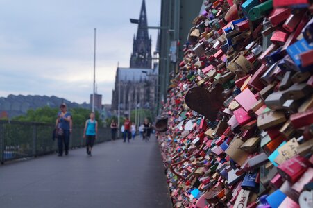 Hohenzollern bridge castles love locks photo