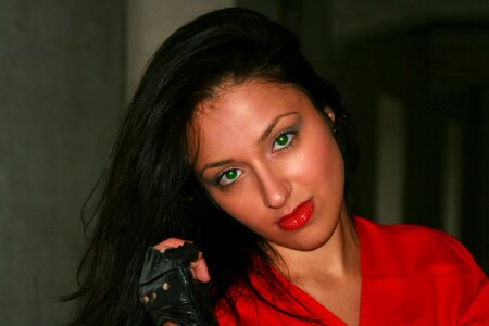 Portrait beauty red