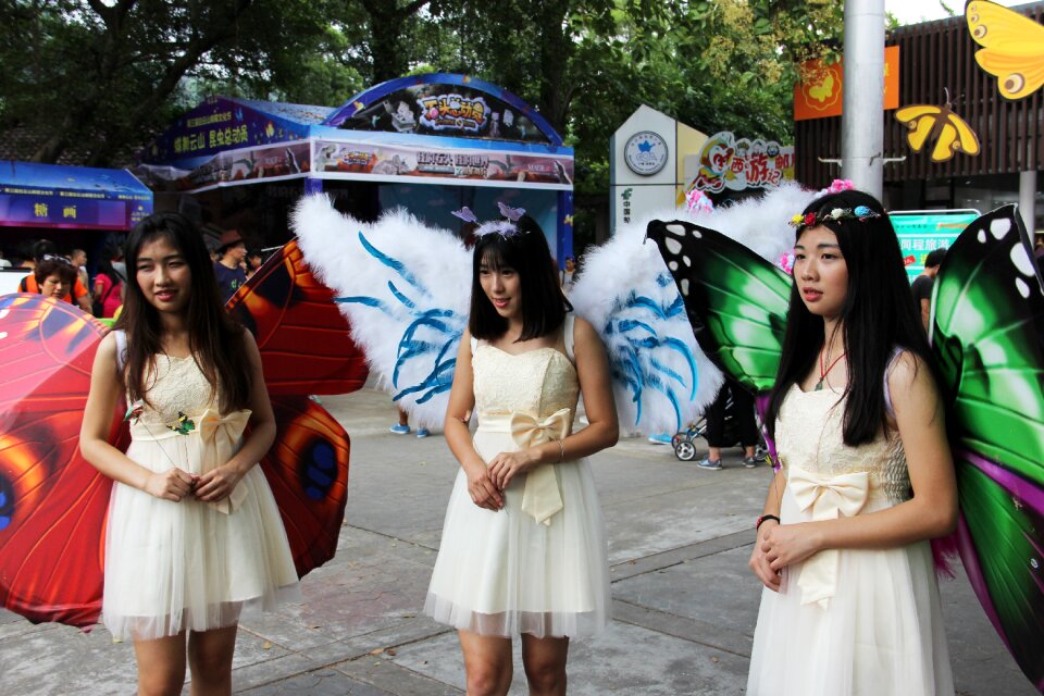 Beauty girls butterfly