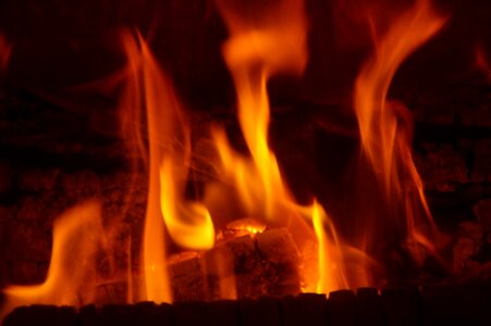 Burn warm wood photo