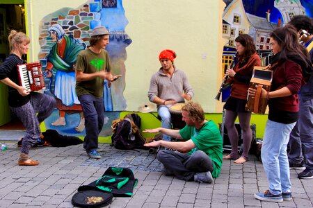 Street musicians european euro