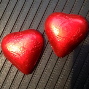 Red valentine's day hearts photo