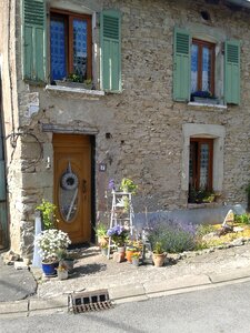 Mediterranean lavender building