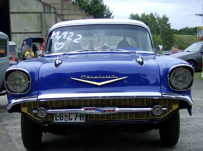 Auto blue retro