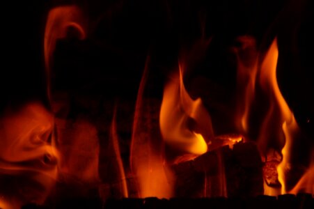 Burn warm wood photo