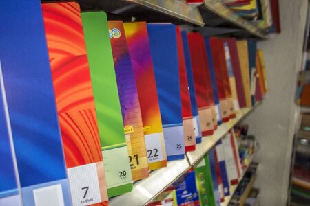 Office supplies color close up