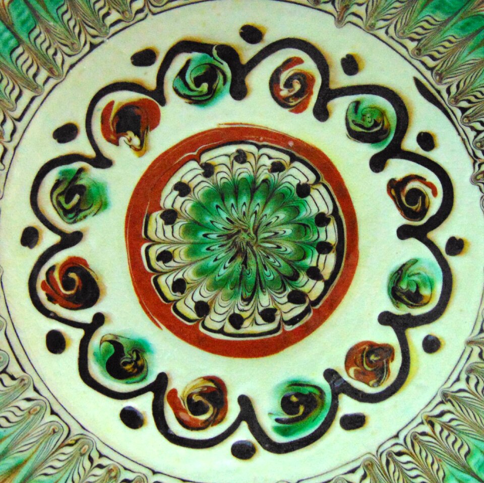 Painted ancient symbols traditional