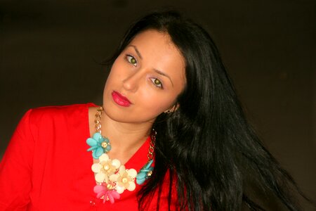 Portrait beauty red