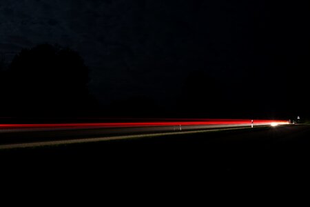 Red traffic night photo