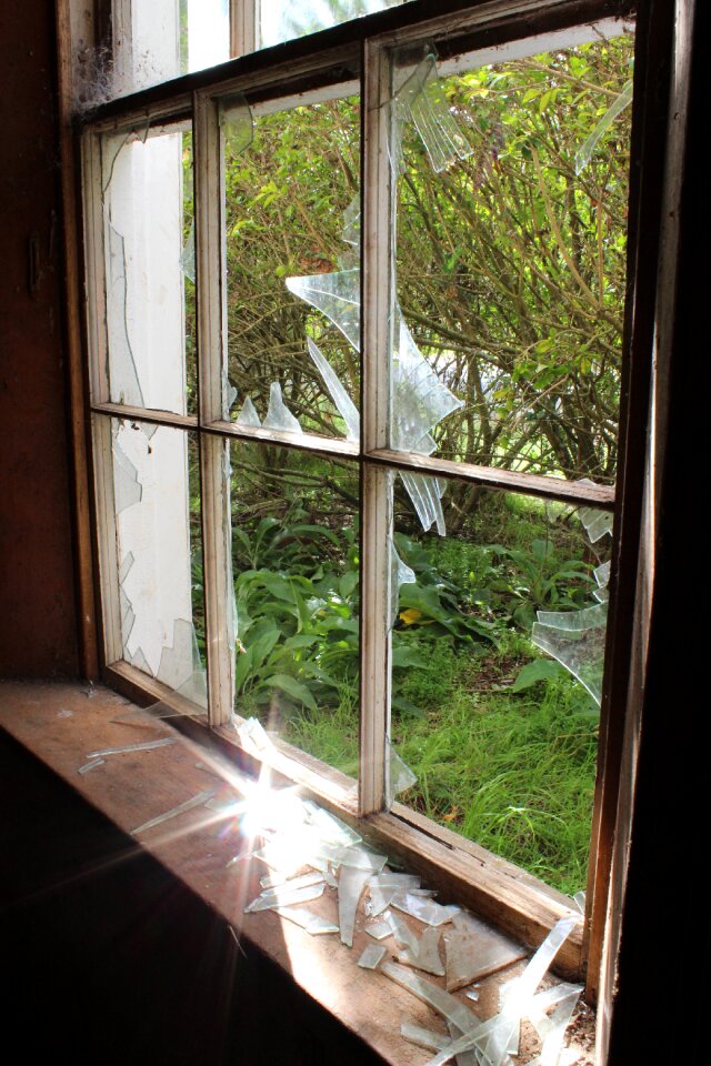 Window dirty abandoned photo