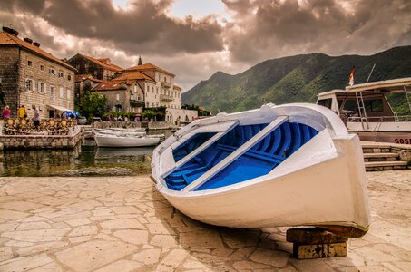 Bay of kotor boat montenegro photo