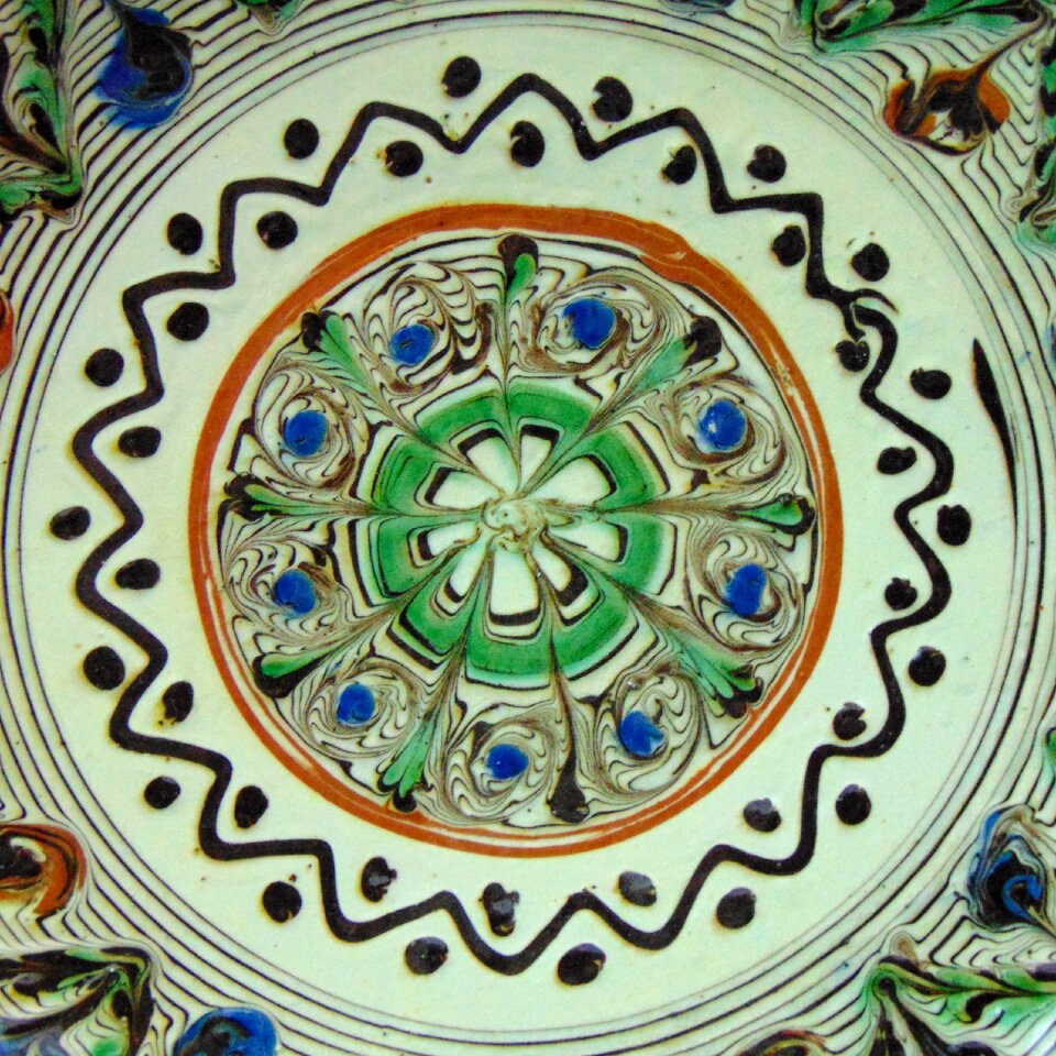 Painted ancient symbols traditional