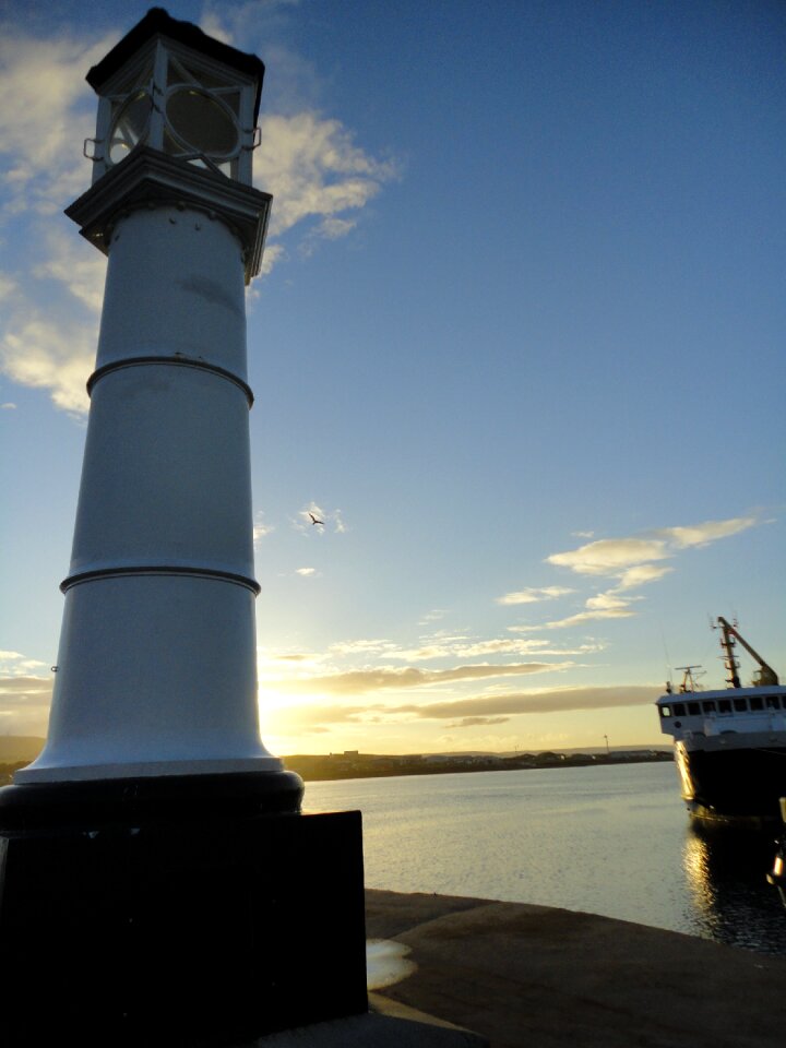 Sunset sky harbour entrance