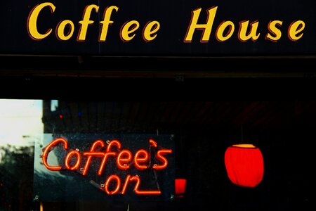 Black coffee black shop photo