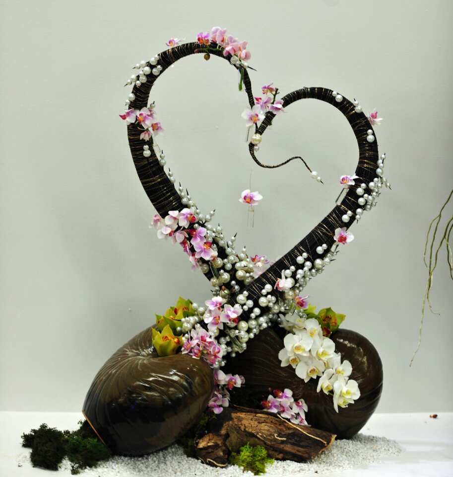 Art installation of doors heart