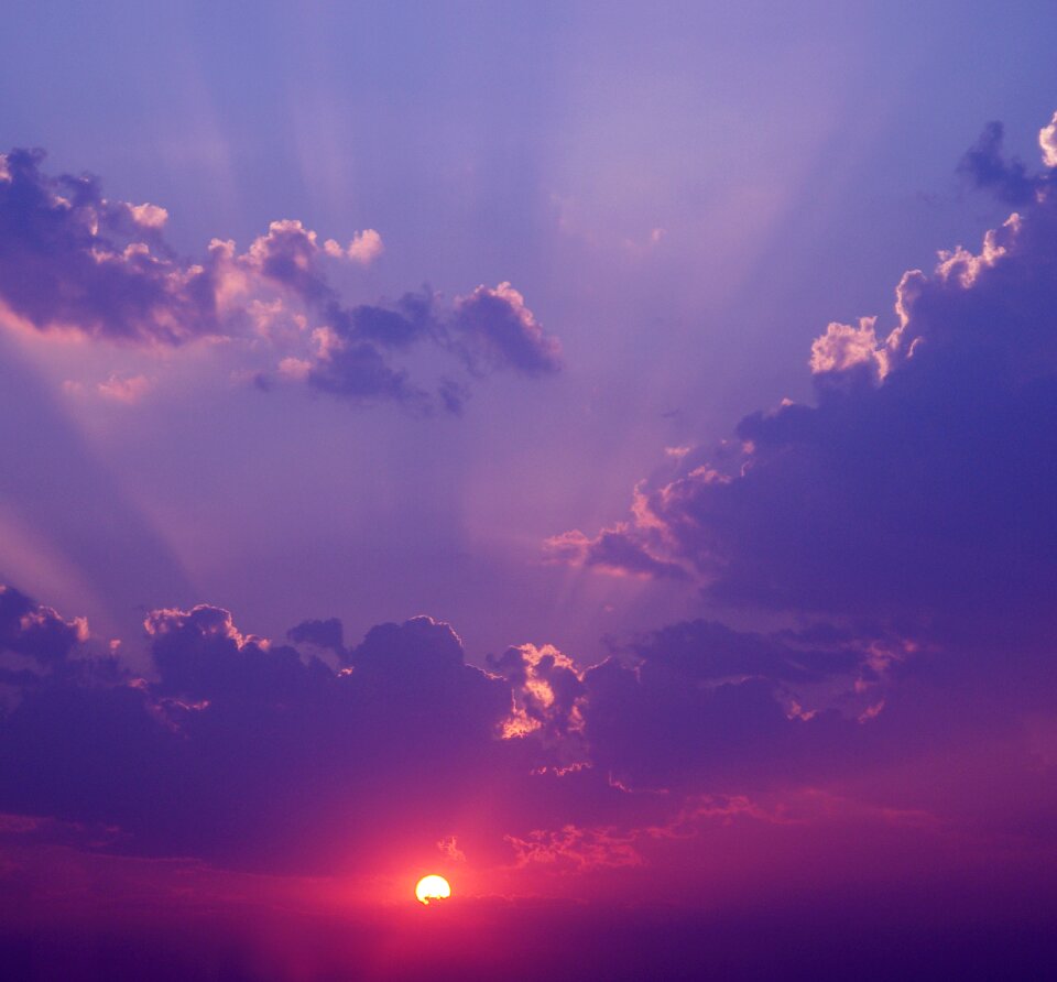 Impression sunrise light sky