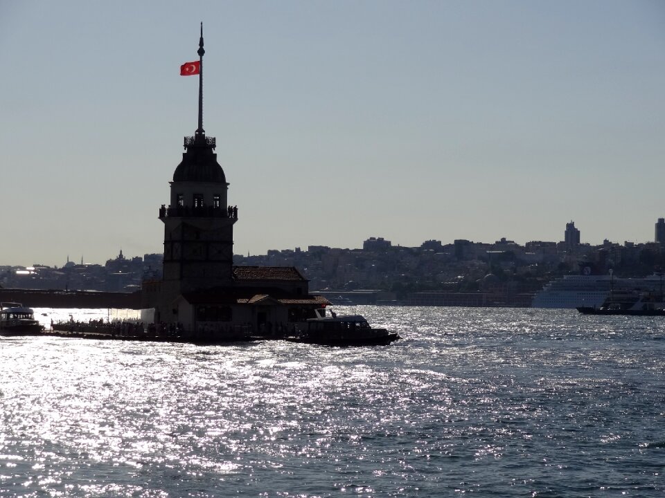 Sunny day city seaside