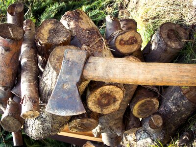 Wood hacking lumberjack