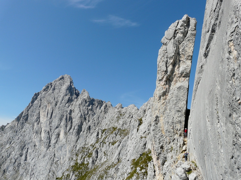 Rock tower ellmauer halt alpine photo
