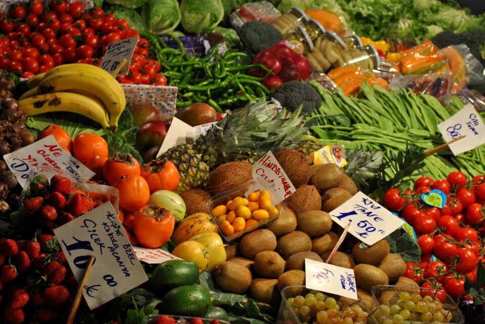 Vegetables fruit turkey