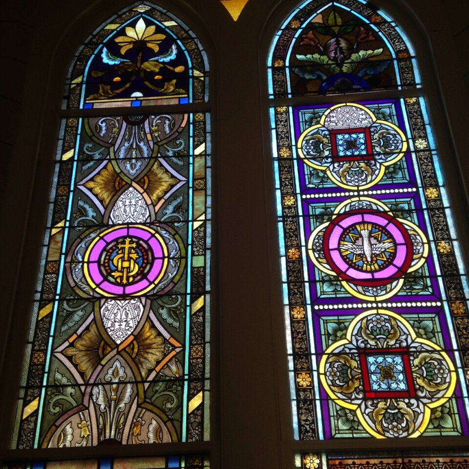 Stained glass window beliefs faith