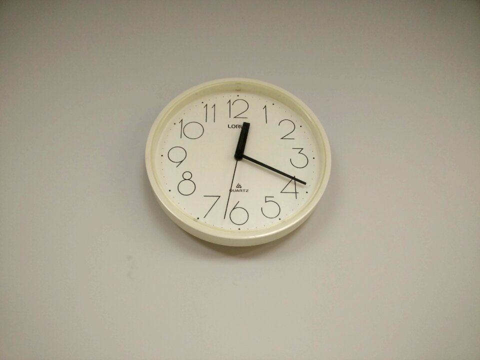 Hour minute clock face