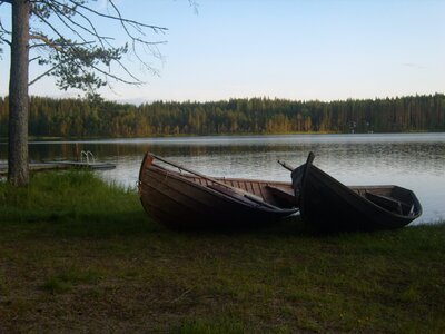 Boat fishing vessel lake photo