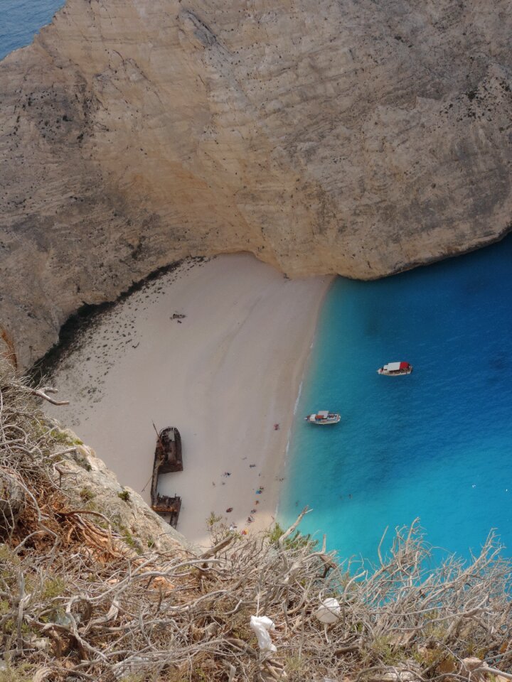 Zante shipwreck beach august