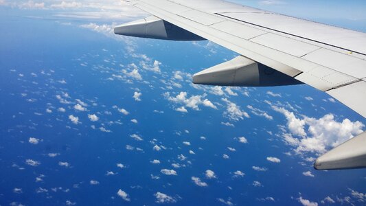 Clouds plane flight