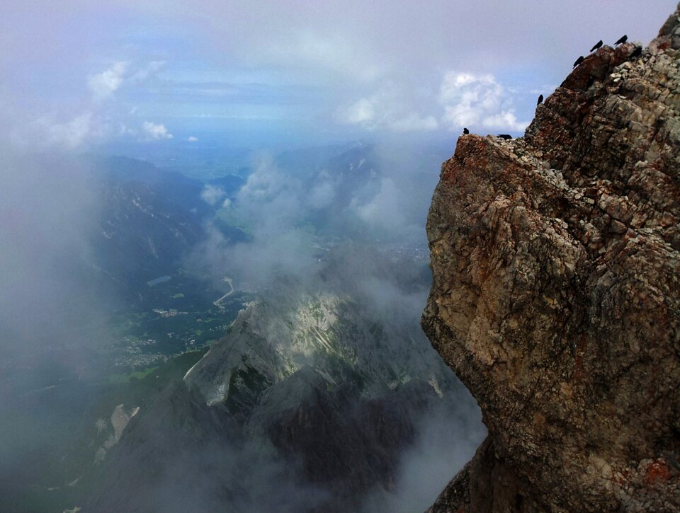 Mountaineering hiking summit