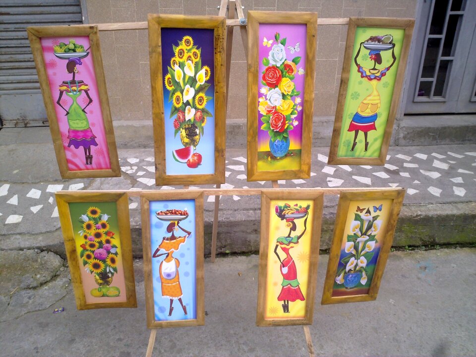 Art bamboo drawing