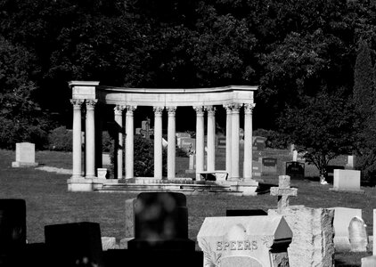 Columns pillars black white photo