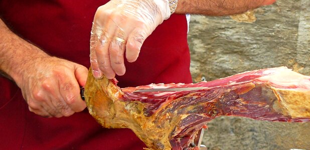 Serano ham market butcher