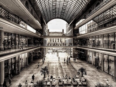 Leipzig burst black white architecture