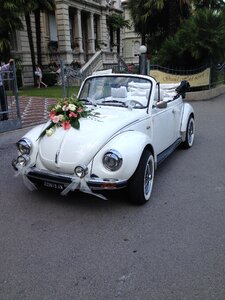 Automotive wedding white photo