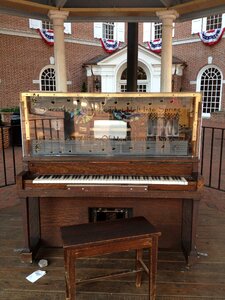 Old instrument brown piano