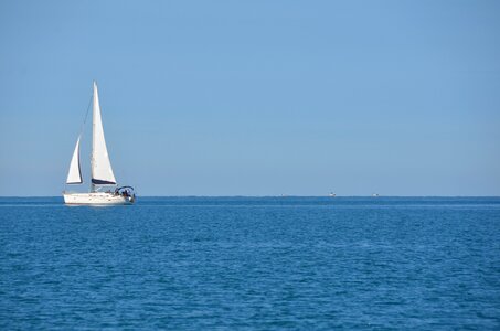 Sailboat blue water