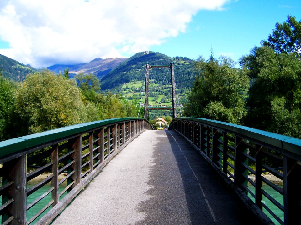 Bridge old wooden bridge landscape