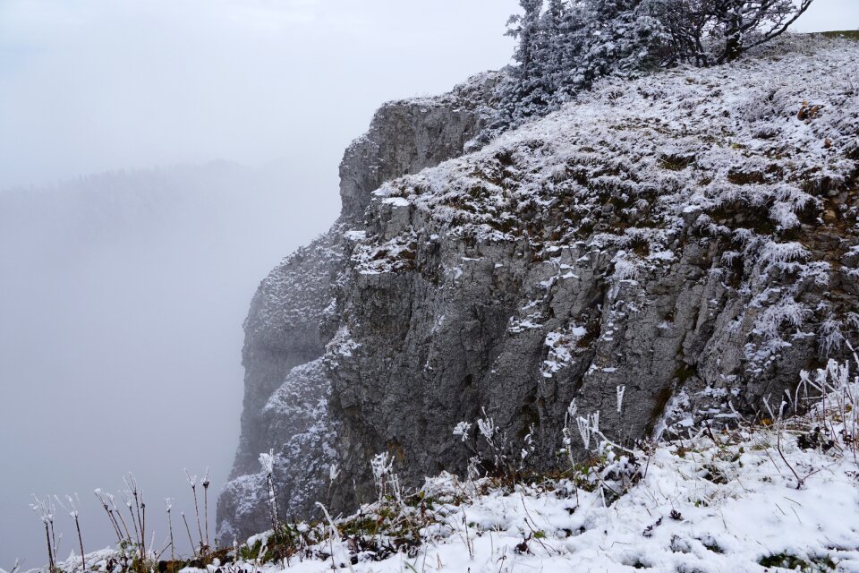 Switzerland jura cliff