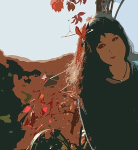 Autumn leaves red