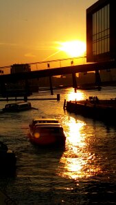 Sunset mood orange sky