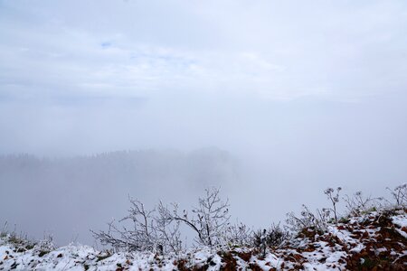 Switzerland jura snowfall photo