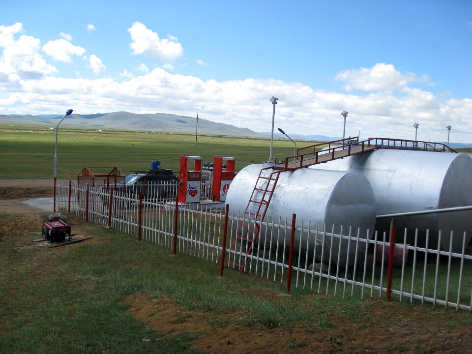 Service station pumps tanks