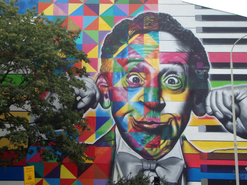 Painted wall facade colorful