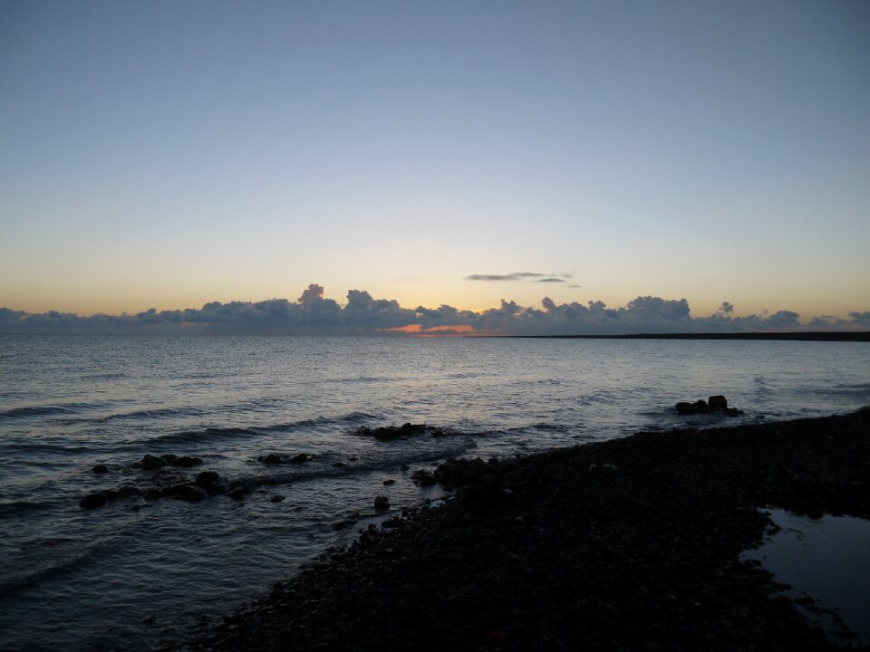 Twilight sea coast